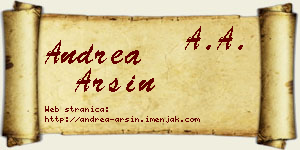 Andrea Arsin vizit kartica